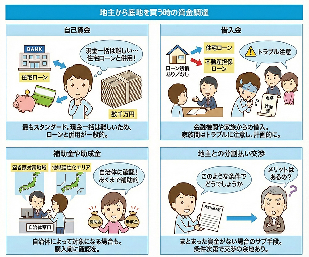 地主から底地を買う時の資金調達