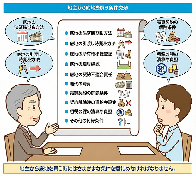 地主から底地を買う条件交渉