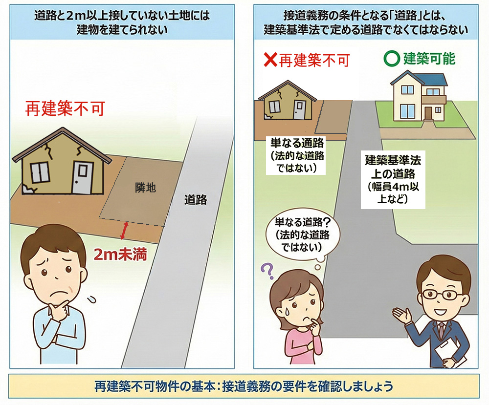 接道義務を満たしていない再建築不可