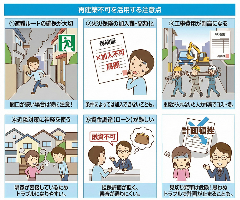 再建築不可物件を活用する注意点