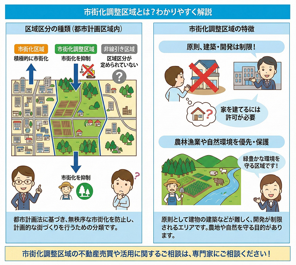 市街化調整区域をわかりやすく解説